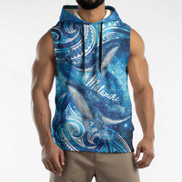 New Zealand Humpback Whale Matariki Sleeveless Hoodie Maori New Year Taniko Niho Taniwha LT14 - Polynesian Pride