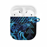 Humpback Whale Matariki New Zealand AirPods Case NZ Maori Paikea Poutama Luxury Blue LT14 Blue - Polynesian Pride