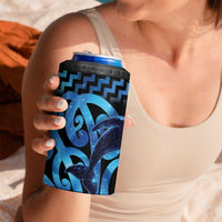 Humpback Whale Matariki New Zealand 4 in 1 Can Cooler Tumbler NZ Maori Paikea Poutama Luxury Blue LT14 - Polynesian Pride