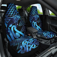 Humpback Whale Matariki New Zealand Car Seat Cover NZ Maori Paikea Poutama Luxury Blue LT14 One Size Blue - Polynesian Pride