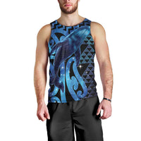 Humpback Whale Matariki New Zealand Men Tank Top NZ Maori Paikea Poutama Luxury Blue LT14 - Polynesian Pride