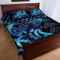 Humpback Whale Matariki New Zealand Quilt Bed Set NZ Maori Paikea Poutama Luxury Blue LT14 - Polynesian Pride