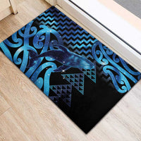 Humpback Whale Matariki New Zealand Rubber Doormat NZ Maori Paikea Poutama Luxury Blue