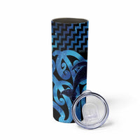 Humpback Whale Matariki New Zealand Skinny Tumbler NZ Maori Paikea Poutama Luxury Blue LT14 - Polynesian Pride