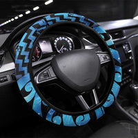 Humpback Whale Matariki New Zealand Steering Wheel Cover NZ Maori Paikea Poutama Luxury Blue LT14 Universal Fit Blue - Polynesian Pride