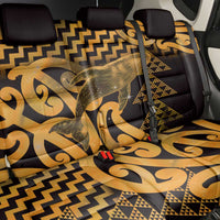 Humpback Whale Matariki New Zealand Back Car Seat Cover NZ Maori Paikea Poutama Luxury Gold LT14 - Polynesian Pride