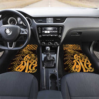 Humpback Whale Matariki New Zealand Car Mats NZ Maori Paikea Poutama Luxury Gold LT14 Set 2pcs - Front Gold - Polynesian Pride