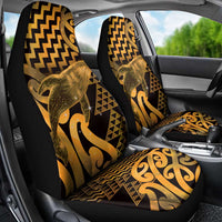 Humpback Whale Matariki New Zealand Car Seat Cover NZ Maori Paikea Poutama Luxury Gold LT14 - Polynesian Pride