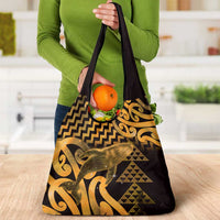 Humpback Whale Matariki New Zealand Grocery Bag NZ Maori Paikea Poutama Luxury Gold LT14 - Polynesian Pride
