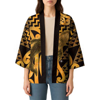Humpback Whale Matariki New Zealand Kimono NZ Maori Paikea Poutama Luxury Gold LT14 - Polynesian Pride