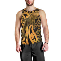 Humpback Whale Matariki New Zealand Men Tank Top NZ Maori Paikea Poutama Luxury Gold LT14 - Polynesian Pride