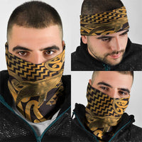 Humpback Whale Matariki New Zealand Neck Gaiter NZ Maori Paikea Poutama Luxury Gold LT14 - Polynesian Pride