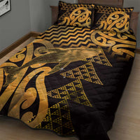 Humpback Whale Matariki New Zealand Quilt Bed Set NZ Maori Paikea Poutama Luxury Gold LT14 - Polynesian Pride