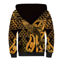 Humpback Whale Matariki New Zealand Sherpa Hoodie NZ Maori Paikea Poutama Luxury Gold LT14 - Polynesian Pride