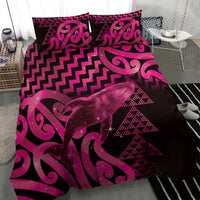 Humpback Whale Matariki New Zealand Bedding Set NZ Maori Paikea Poutama Luxury Pink