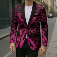 Humpback Whale Matariki New Zealand Blazer NZ Maori Paikea Poutama Luxury Pink