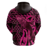 Humpback Whale Matariki New Zealand Hoodie NZ Maori Paikea Poutama Luxury Pink LT14 - Polynesian Pride