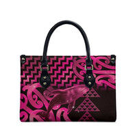 Humpback Whale Matariki New Zealand Leather Bag NZ Maori Paikea Poutama Luxury Pink LT14 - Polynesian Pride