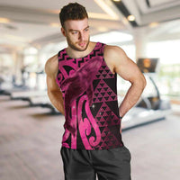 Humpback Whale Matariki New Zealand Men Tank Top NZ Maori Paikea Poutama Luxury Pink LT14 Pink - Polynesian Pride