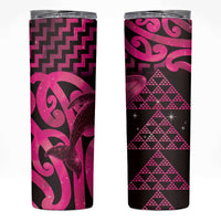 Humpback Whale Matariki New Zealand Skinny Tumbler NZ Maori Paikea Poutama Luxury Pink LT14 Pink - Polynesian Pride
