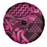 Humpback Whale Matariki New Zealand Spare Tire Cover NZ Maori Paikea Poutama Luxury Pink LT14 - Polynesian Pride