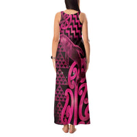Humpback Whale Matariki New Zealand Tank Maxi Dress NZ Maori Paikea Poutama Luxury Pink LT14 - Polynesian Pride