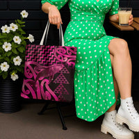 Humpback Whale Matariki New Zealand Tote Bag NZ Maori Paikea Poutama Luxury Pink LT14 - Polynesian Pride