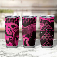 Humpback Whale Matariki New Zealand Tumbler Cup NZ Maori Paikea Poutama Luxury Pink LT14 - Polynesian Pride