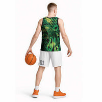 Humpback Whale Matariki New Zealand Basketball Jersey NZ Maori Paikea Poutama Luxury Green LT14 - Polynesian Pride