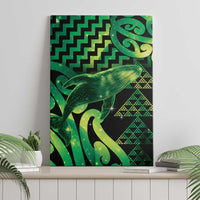 Humpback Whale Matariki New Zealand Canvas Wall Art NZ Maori Paikea Poutama Luxury Green LT14 - Polynesian Pride