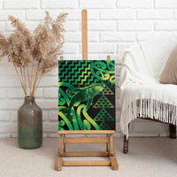 Humpback Whale Matariki New Zealand Canvas Wall Art NZ Maori Paikea Poutama Luxury Green LT14 - Polynesian Pride