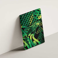 Humpback Whale Matariki New Zealand Canvas Wall Art NZ Maori Paikea Poutama Luxury Green LT14 - Polynesian Pride