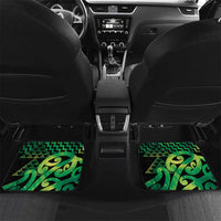 Humpback Whale Matariki New Zealand Car Mats NZ Maori Paikea Poutama Luxury Green LT14 Set 2pcs - Back Green - Polynesian Pride