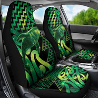 Humpback Whale Matariki New Zealand Car Seat Cover NZ Maori Paikea Poutama Luxury Green LT14 - Polynesian Pride
