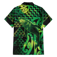 Humpback Whale Matariki New Zealand Family Matching Mermaid Dress and Hawaiian Shirt NZ Maori Paikea Poutama Luxury Green LT14 - Polynesian Pride