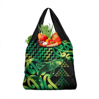 Humpback Whale Matariki New Zealand Grocery Bag NZ Maori Paikea Poutama Luxury Green LT14 1-pack One Size Green - Polynesian Pride