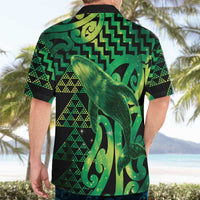 Humpback Whale Matariki New Zealand Hawaiian Shirt NZ Maori Paikea Poutama Luxury Green LT14 - Polynesian Pride