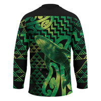 Humpback Whale Matariki New Zealand Hockey Jersey NZ Maori Paikea Poutama Luxury Green LT14 - Polynesian Pride