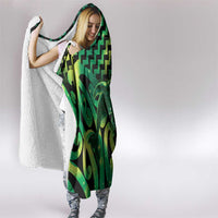 Humpback Whale Matariki New Zealand Hooded Blanket NZ Maori Paikea Poutama Luxury Green LT14 - Polynesian Pride