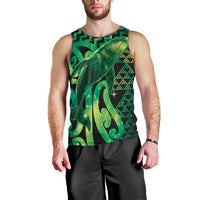 Humpback Whale Matariki New Zealand Men Tank Top NZ Maori Paikea Poutama Luxury Green LT14 - Polynesian Pride