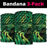 Humpback Whale Matariki New Zealand Neck Gaiter NZ Maori Paikea Poutama Luxury Green LT14 package One Size: 25*50cm Green - Polynesian Pride