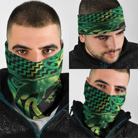Humpback Whale Matariki New Zealand Neck Gaiter NZ Maori Paikea Poutama Luxury Green LT14 - Polynesian Pride