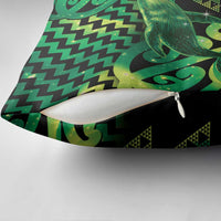 Humpback Whale Matariki New Zealand Pillow Cover NZ Maori Paikea Poutama Luxury Green LT14 - Polynesian Pride