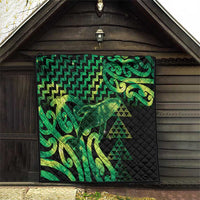 Humpback Whale Matariki New Zealand Quilt NZ Maori Paikea Poutama Luxury Green LT14 - Polynesian Pride
