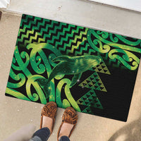 Humpback Whale Matariki New Zealand Rubber Doormat NZ Maori Paikea Poutama Luxury Green LT14 - Polynesian Pride