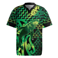 Humpback Whale Matariki New Zealand Rugby Jersey NZ Maori Paikea Poutama Luxury Green LT14 Green - Polynesian Pride