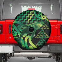 Humpback Whale Matariki New Zealand Spare Tire Cover NZ Maori Paikea Poutama Luxury Green LT14 - Polynesian Pride