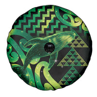 Humpback Whale Matariki New Zealand Spare Tire Cover NZ Maori Paikea Poutama Luxury Green LT14 - Polynesian Pride