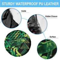 Humpback Whale Matariki New Zealand Spare Tire Cover NZ Maori Paikea Poutama Luxury Green LT14 - Polynesian Pride
