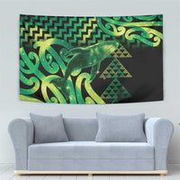 Humpback Whale Matariki New Zealand Tapestry NZ Maori Paikea Poutama Luxury Green LT14 - Polynesian Pride